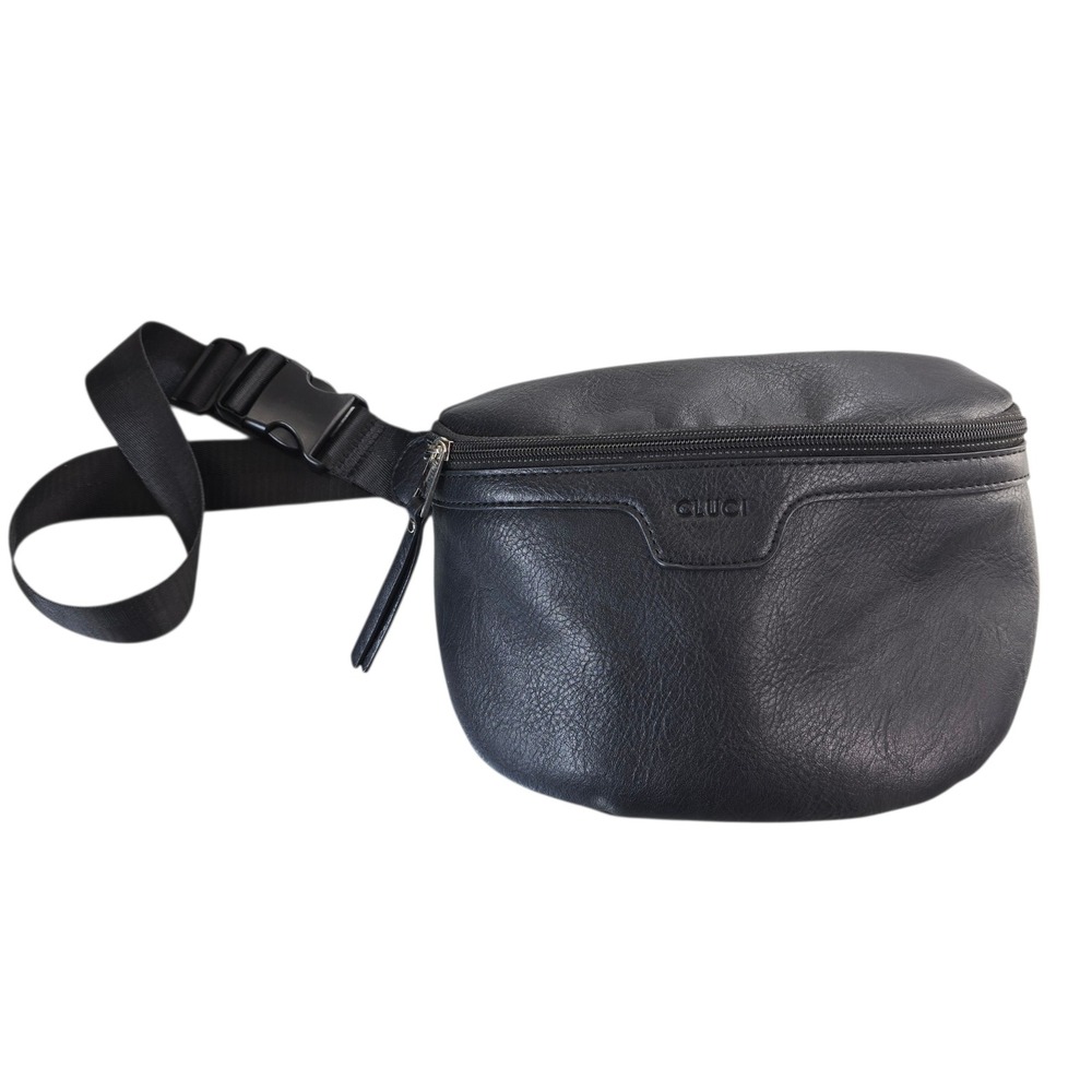 CLUCI Fanny Pack Women OS Black Vegan Leather Waist Belt Bag Minimalist Travel